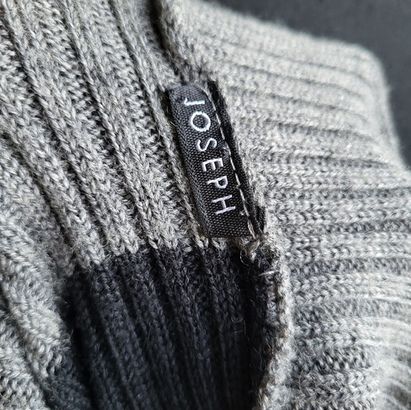 JOSEPH Assymetrical Wool Poncho One Size - Picture 10 of 12